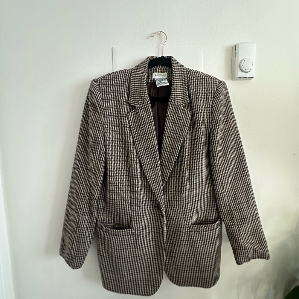 Vintage white stag Brown blazer